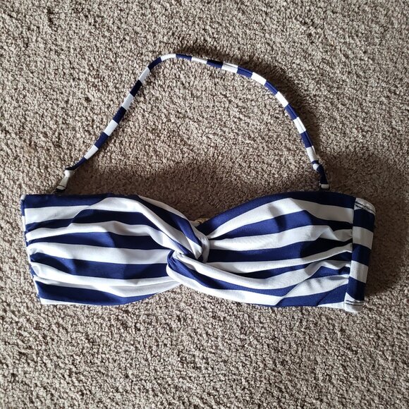 Mossimo Supply Co. Other - Mossimo nautical stripe bikini top with removable halter strap